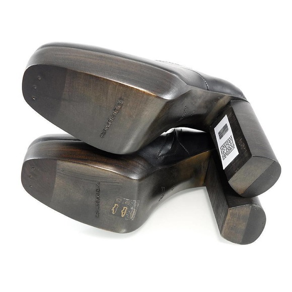 NIB$895 CoSTUME NATIONAL LEATHER ANKLE PLATFORM BOOTS CHUNKY BLOCK HEELS 41 11 - Picture 10 of 12